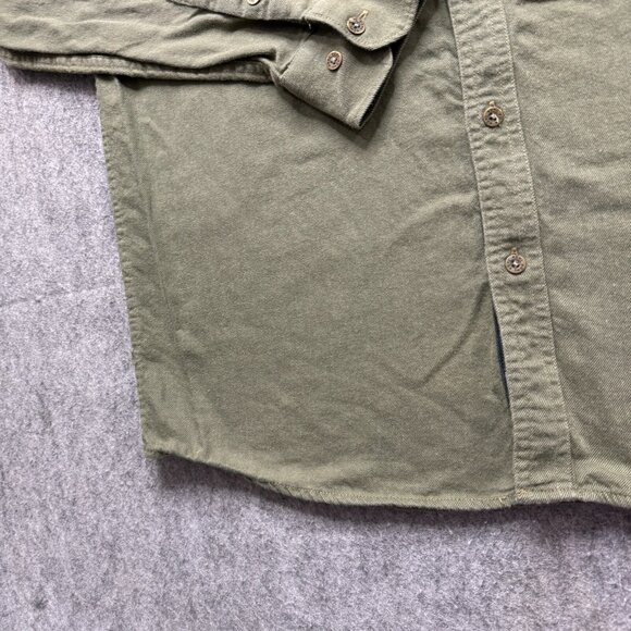 Kuhl Work Shirt Men L Green Long Sleeve Cotton Tencel Canvas Pockets - Picture 5 of 15